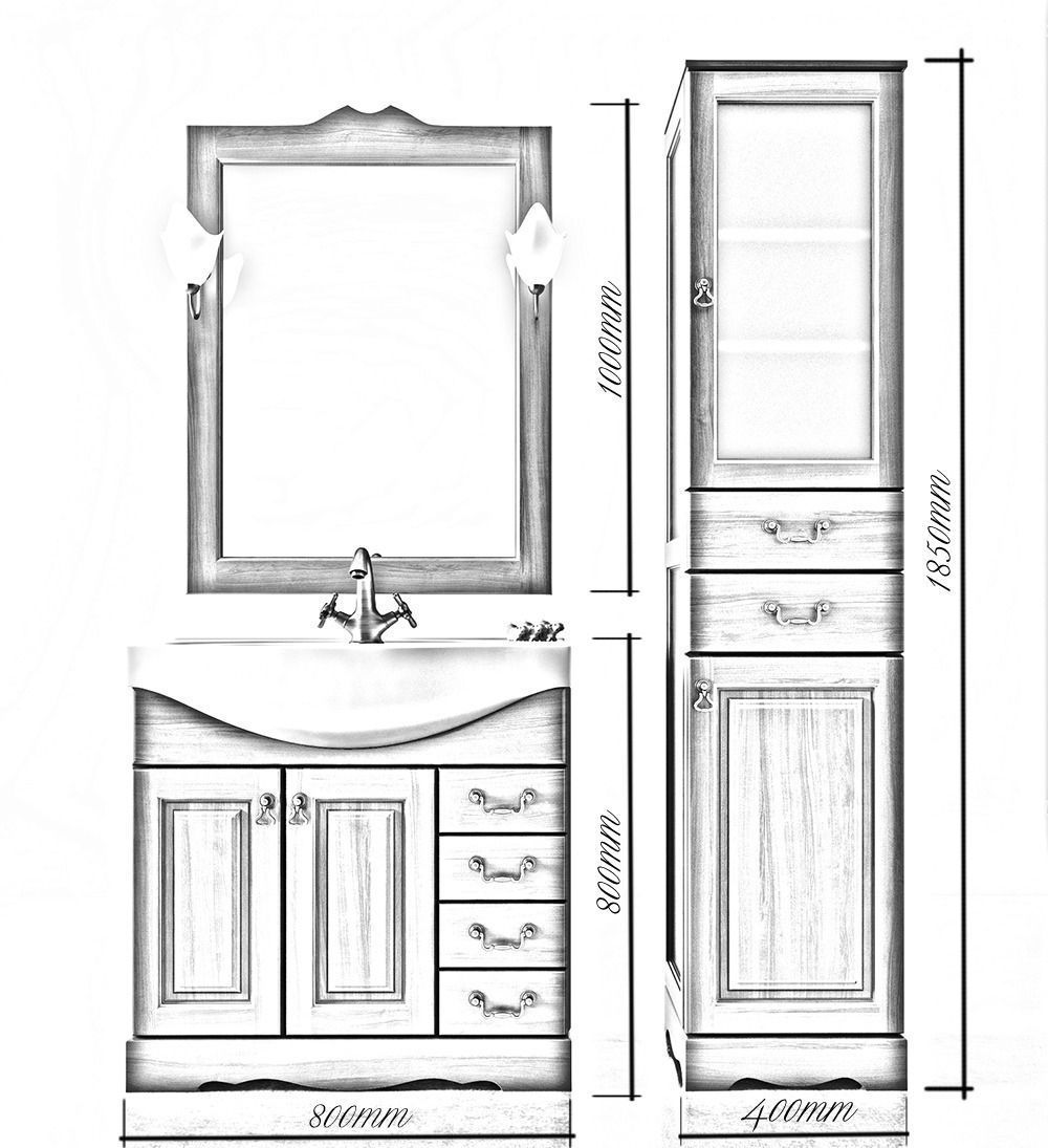 Set of bathroom furniture 3D model_5