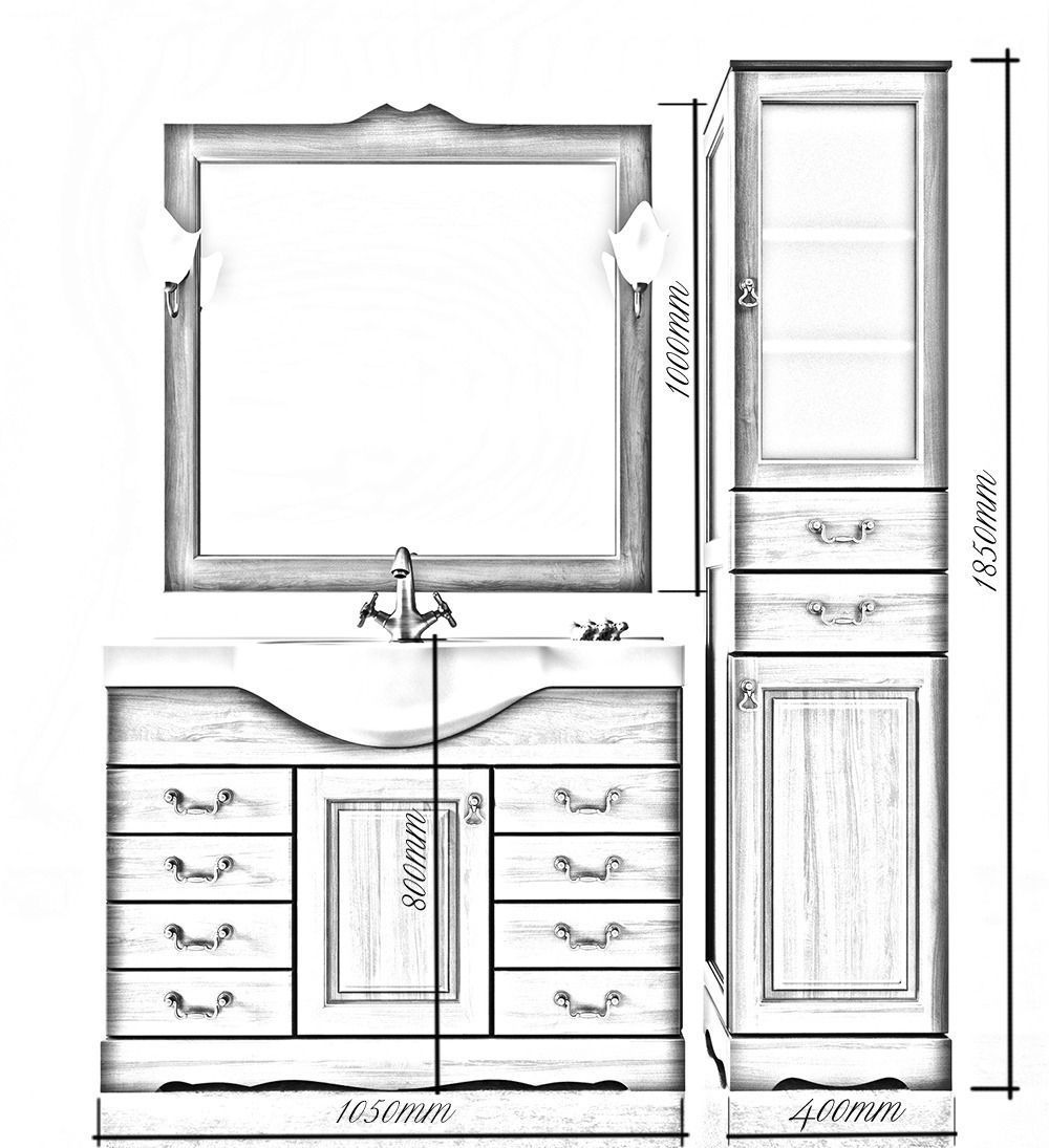 Set of bathroom furniture 3D model_7