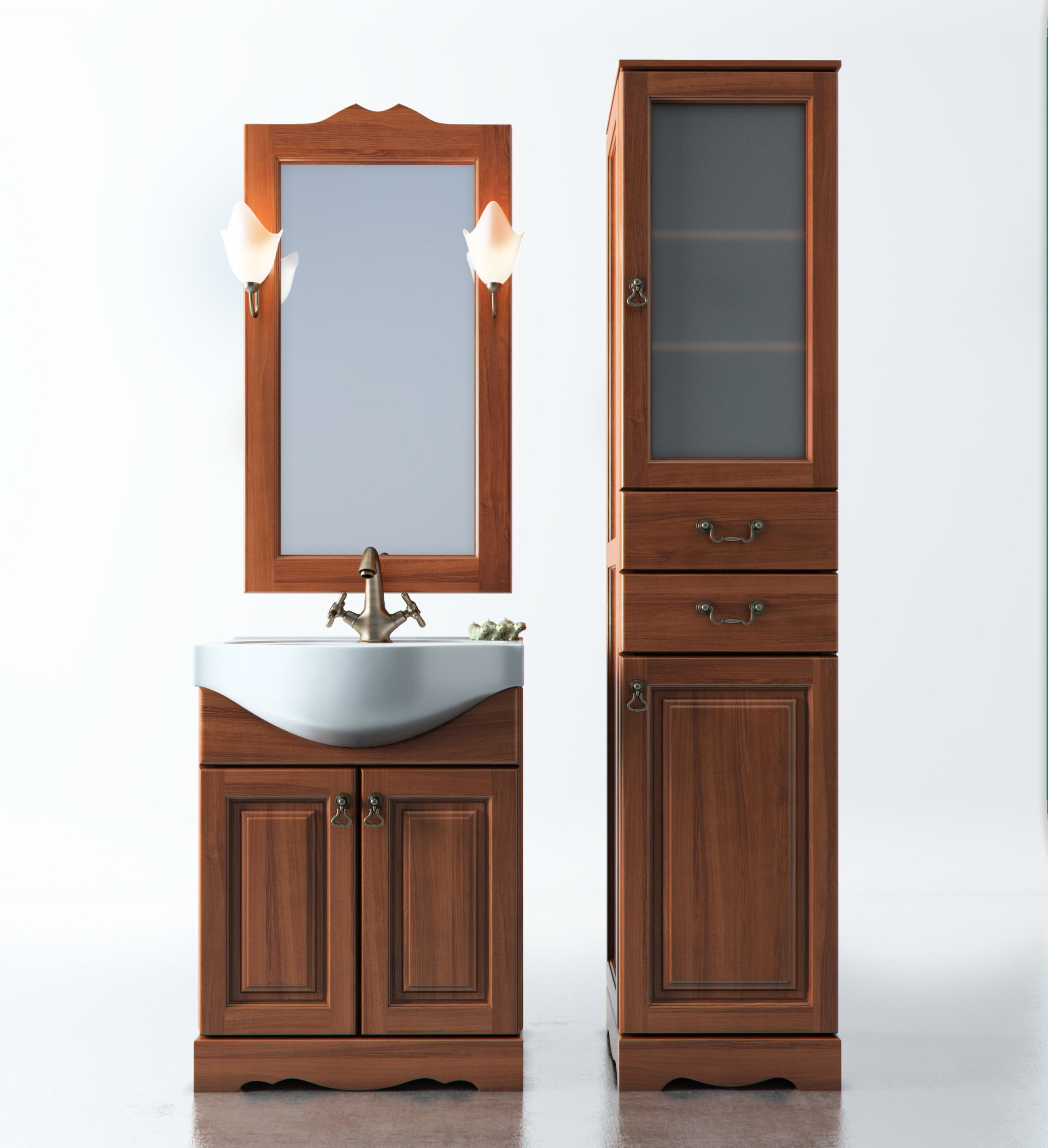 Set of bathroom furniture 3D model_6