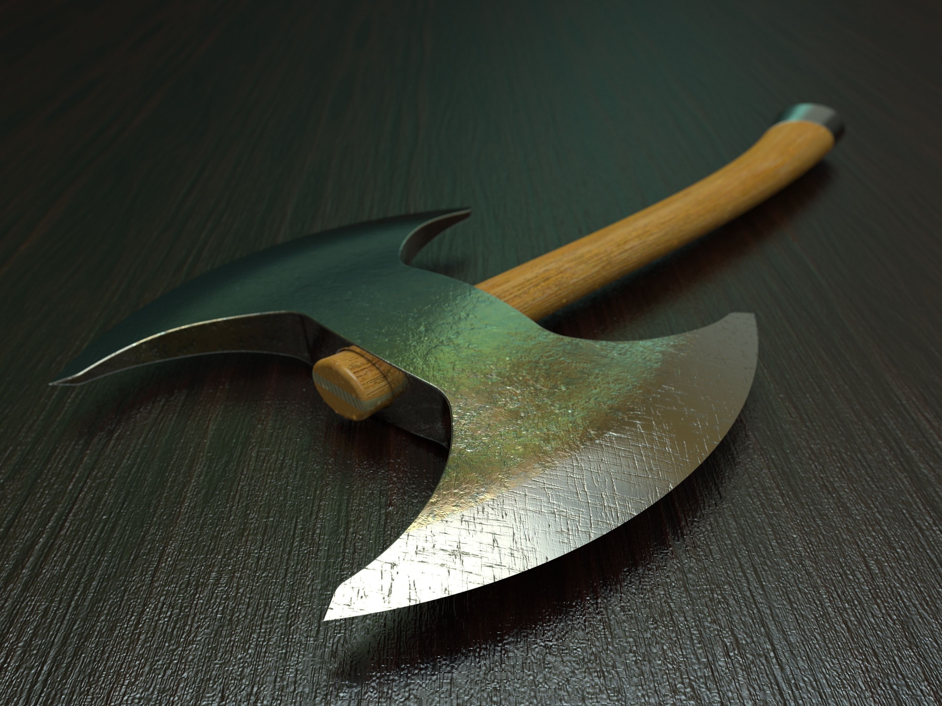 Battle axe 3 3D model_1