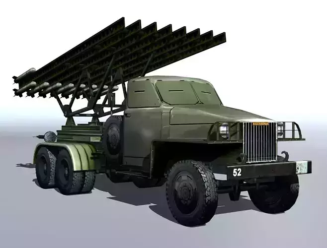 Studebaker BM13-Katusha Low-poly 3D model