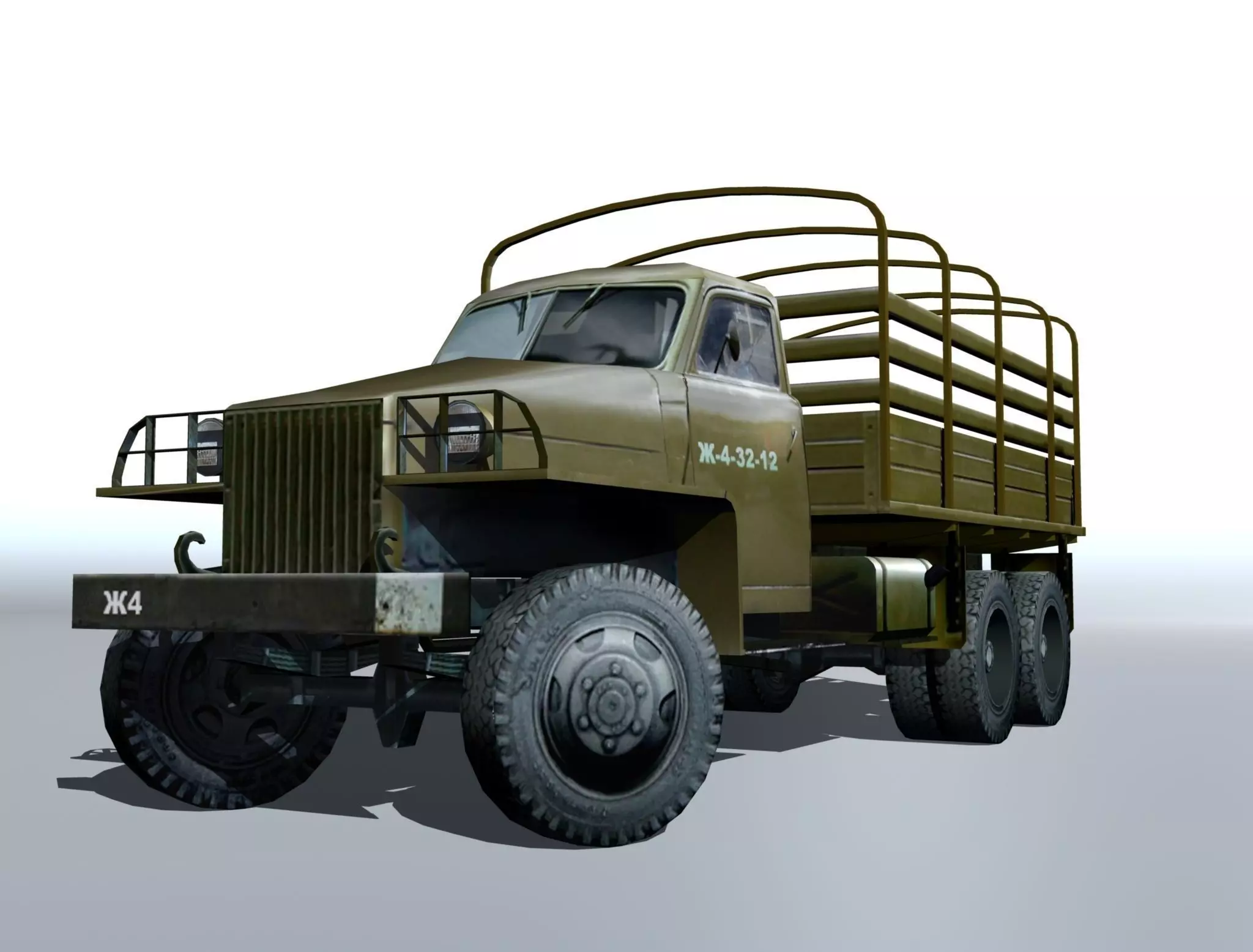 Studebaker us6 Low-poly 3D model_0