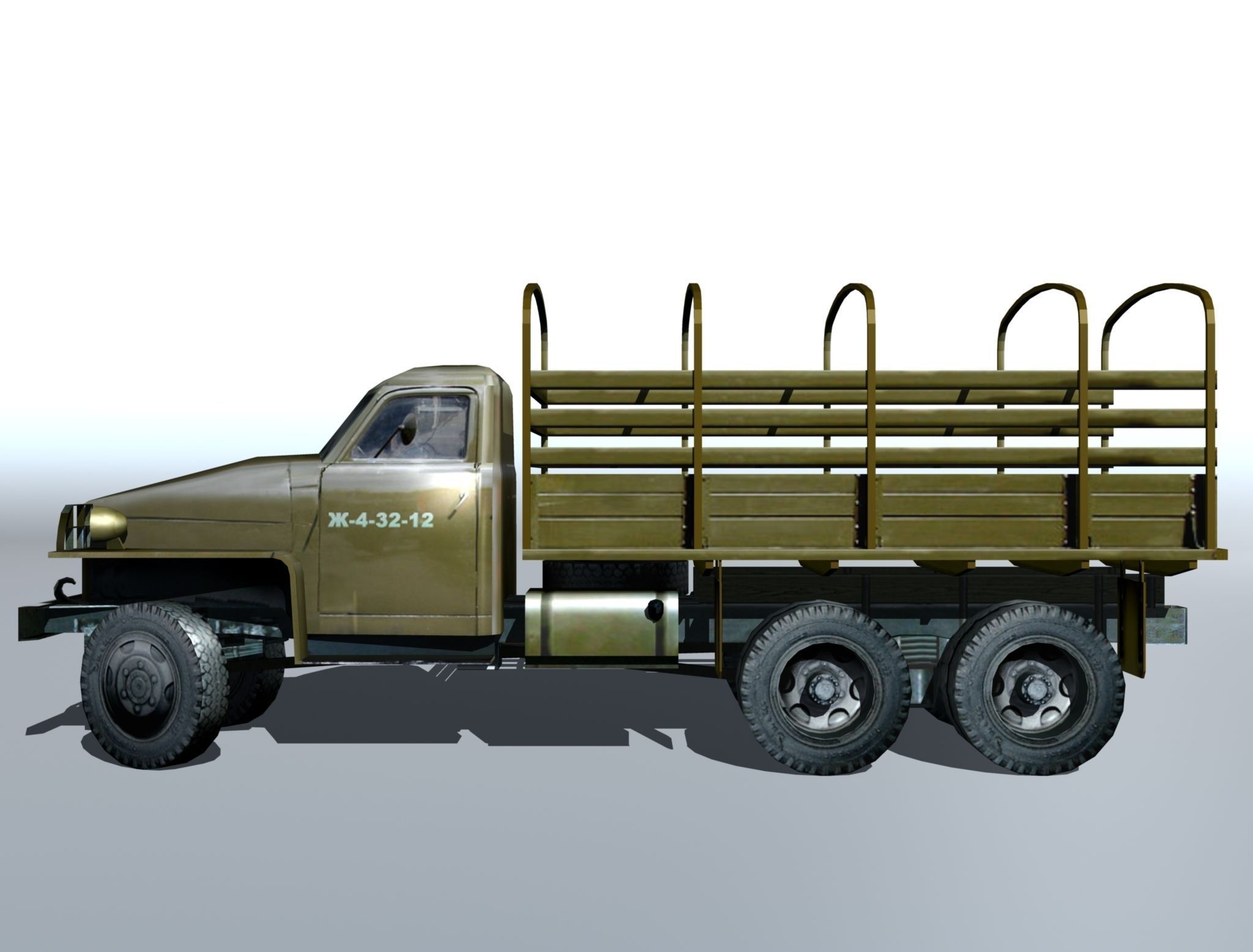 Studebaker us6 Low-poly 3D model_2