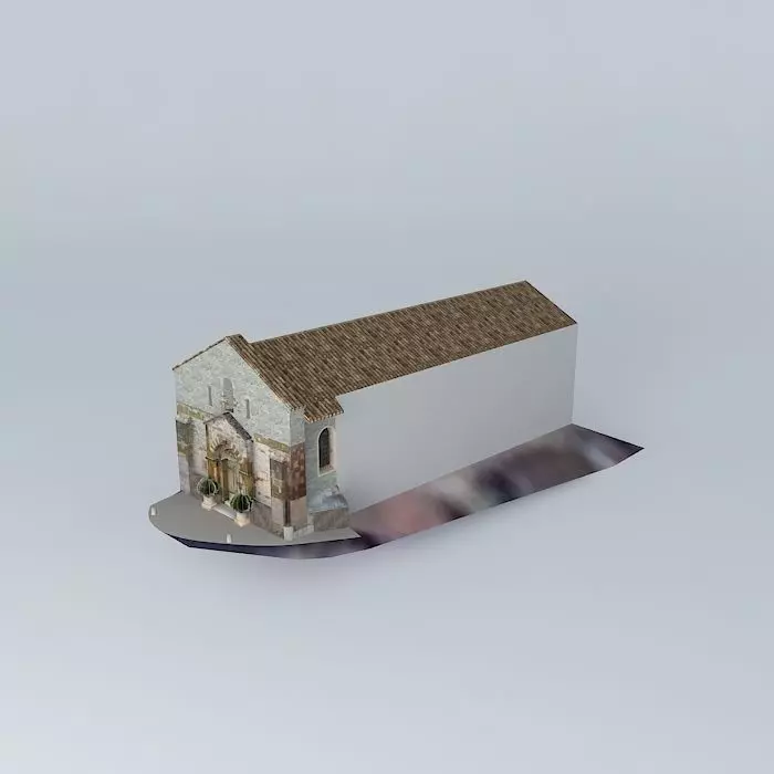 Old church St Valerien Free 3D model
