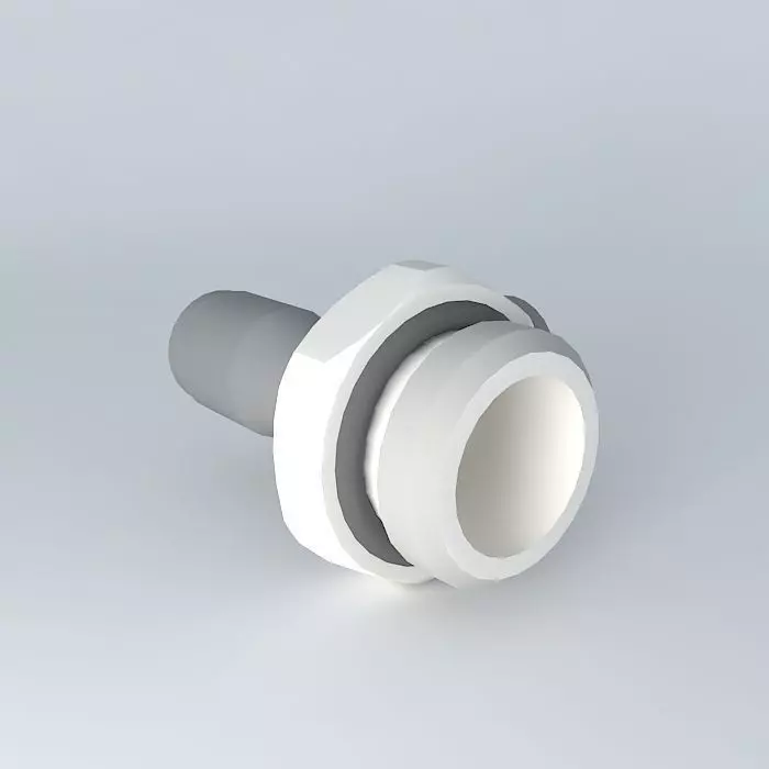 Round male stitching side end diameter 4 G1 4 Free 3D model