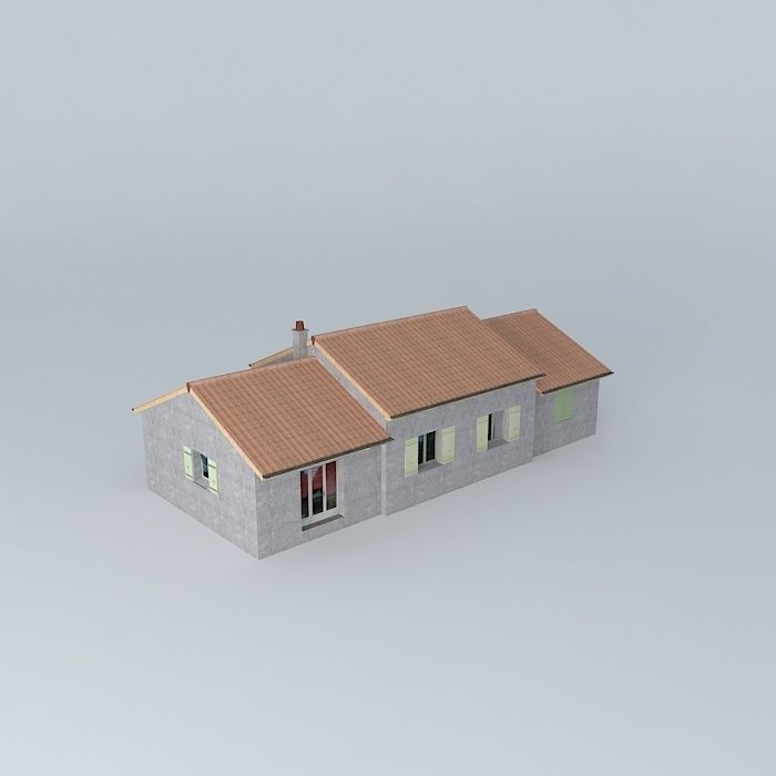 A house Free 3D model_2