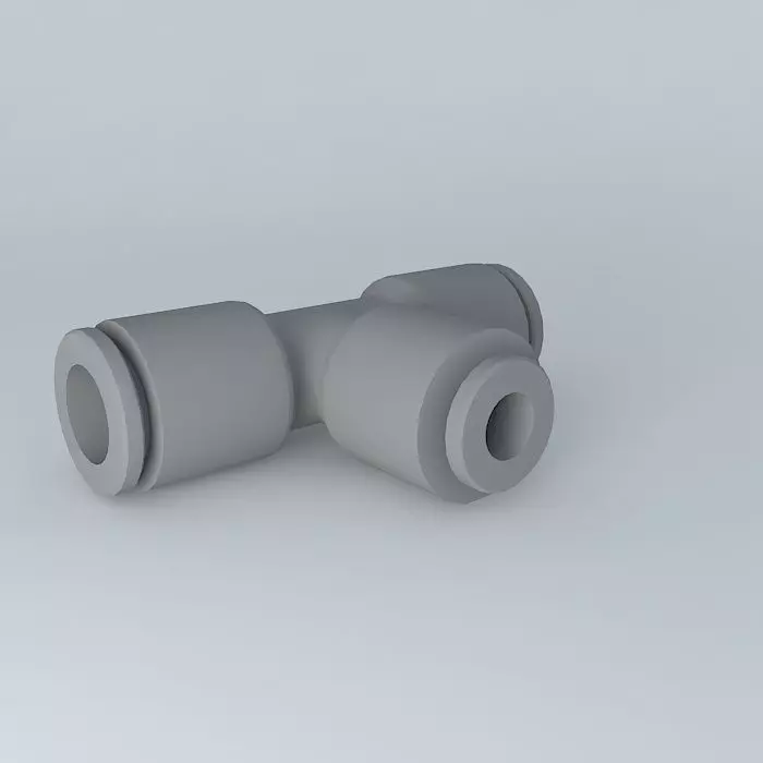 Té uneven diameters 6 4 Free 3D model