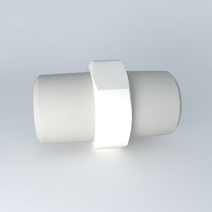 Conical nipple R1  8  R1  8 Free 3D model_2