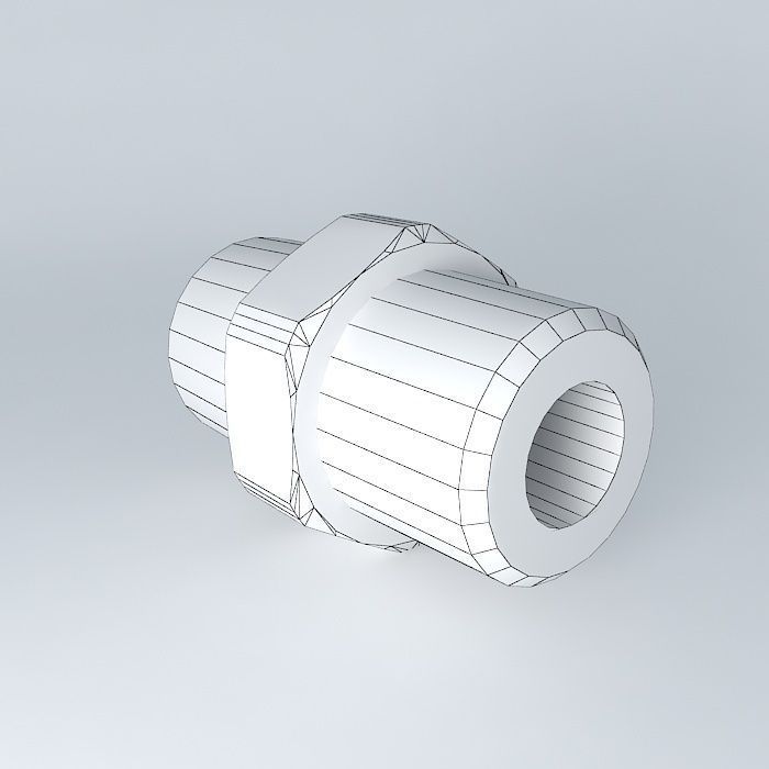 Conical nipple R1  8  R1  8 Free 3D model_3