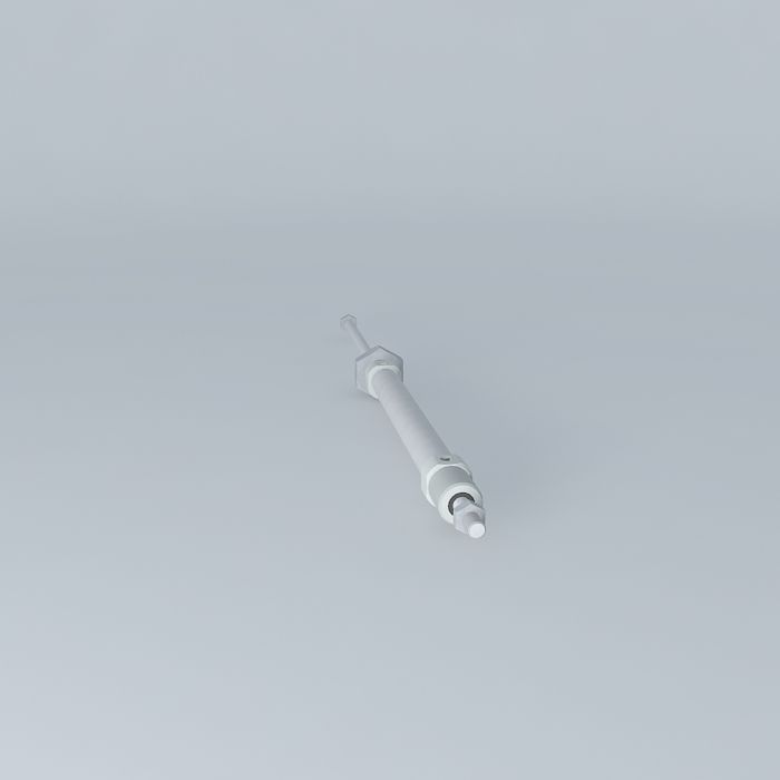 ISO 6432 cylinder diameter 12 mm through rod. Free 3D model_2