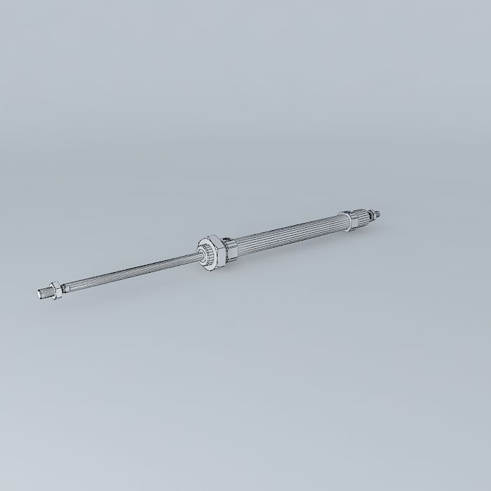 ISO 6432 cylinder diameter 12 mm through rod. Free 3D model_3