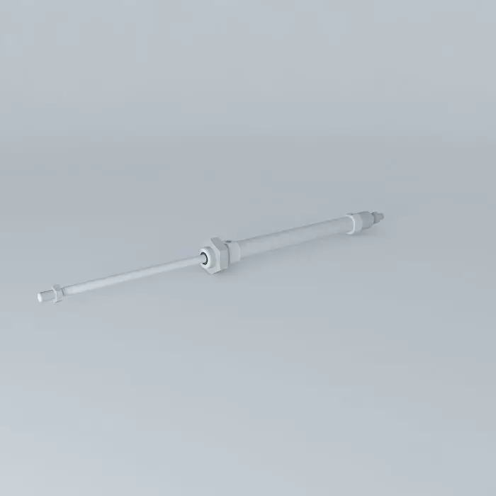 ISO 6432 cylinder diameter 12 mm through rod. Free 3D model_0