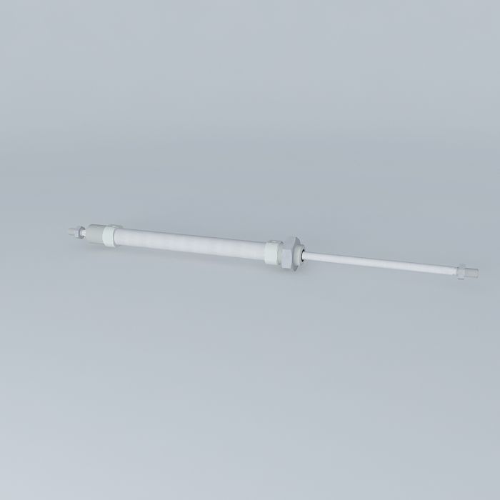 ISO 6432 cylinder diameter 12 mm through rod. Free 3D model_1