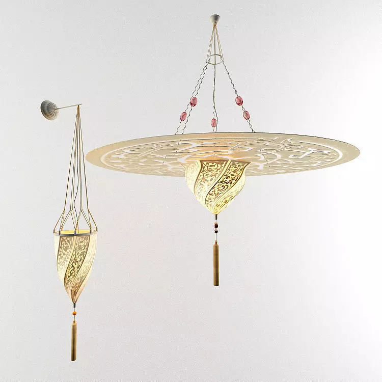 Fixtures in oriental style 3D model_0