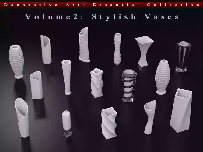 Decorative Arts Essential  Volume2  Stylish Vases 3D model