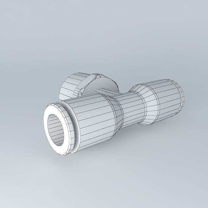 Tapered male stitching Tee diameter center 8  R3  8 Free 3D model_4