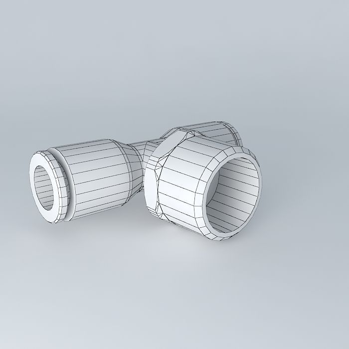 Tapered male stitching Tee diameter center 8  R3  8 Free 3D model_3