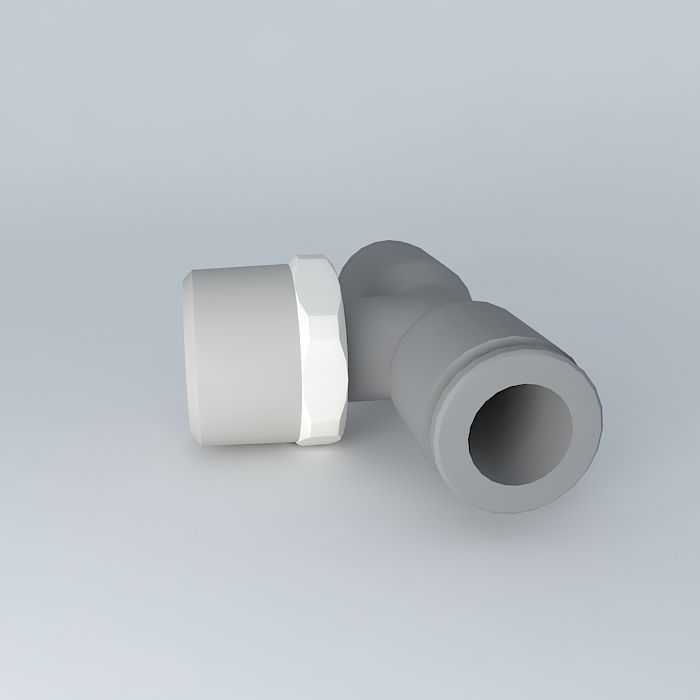 Tapered male stitching Tee diameter center 8  R3  8 Free 3D model_2