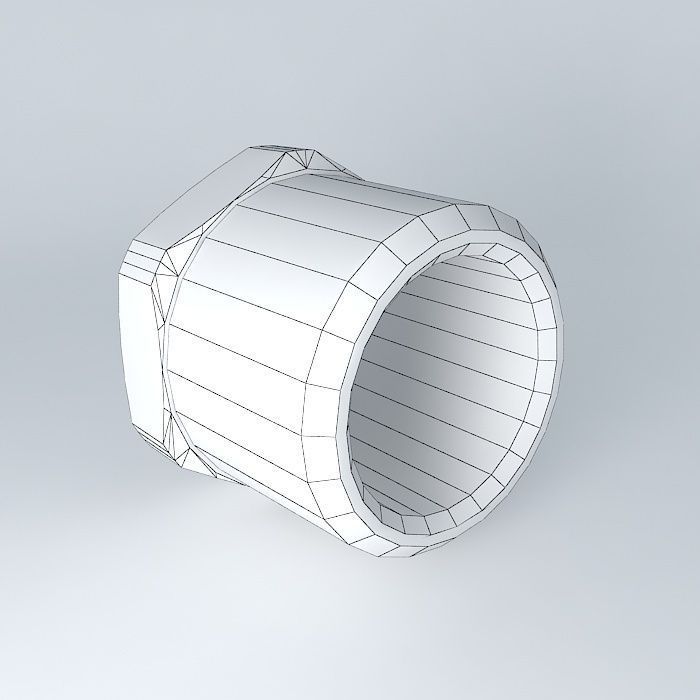 Reduction tapered male R1 2 G3 8 Free 3D model_3