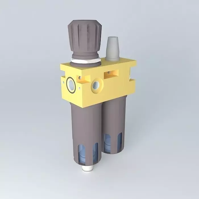 Filter regulator lubricator 1/4 (preassembled) Free 3D model_0