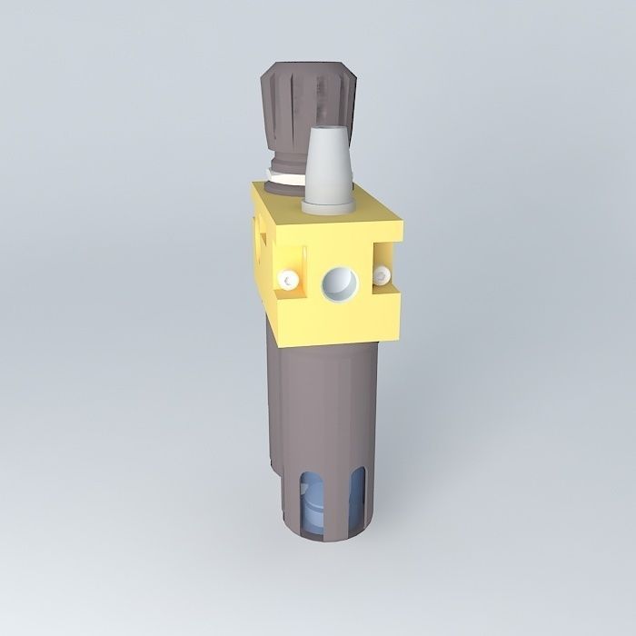 Filter regulator lubricator 1/4 (preassembled) Free 3D model_2