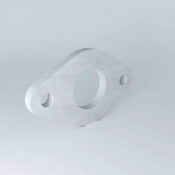 Cylinder mounting flange ISO 6432 diameter 20 and 25 mm Free 3D model