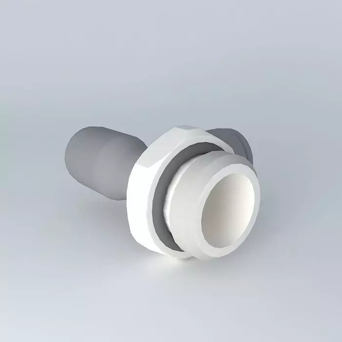 Round male stitching side end diameter 6 G1 4 Free 3D model