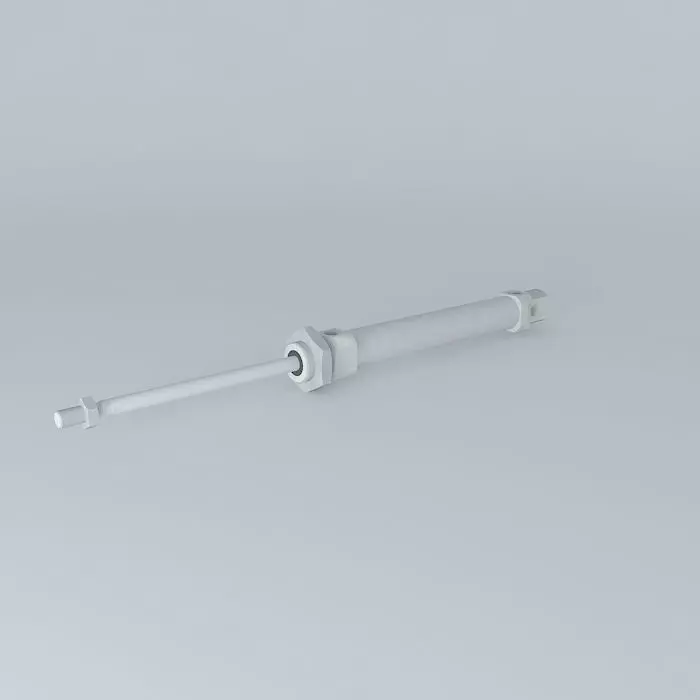 ISO 6432 cylinder diameter 20 mm Free 3D model_0
