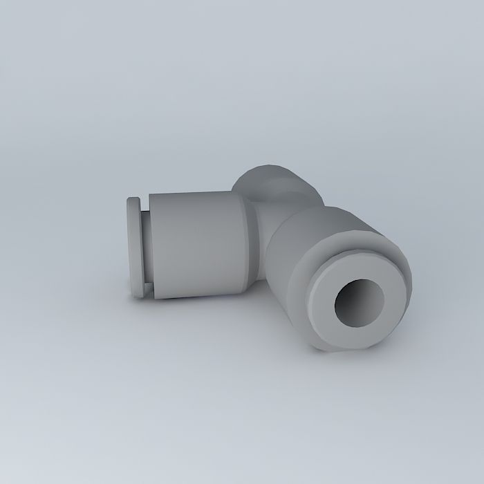 Té uneven diameters 4 6 Free 3D model_2
