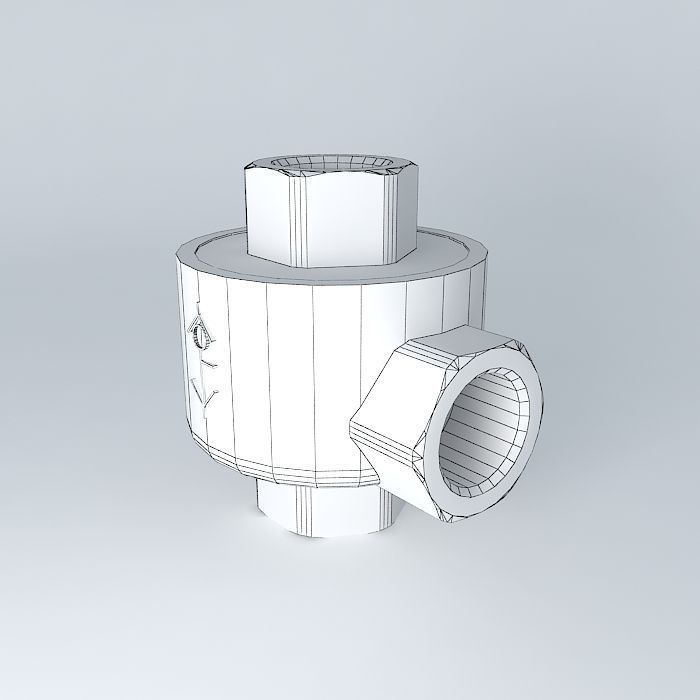 Quick drain valve 1 4 Free 3D model_3