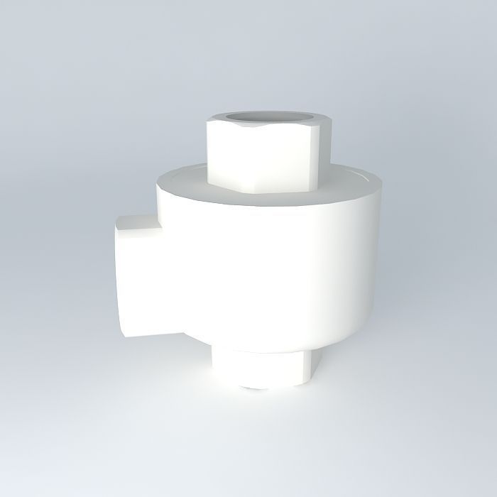 Quick drain valve 1 4 Free 3D model_2