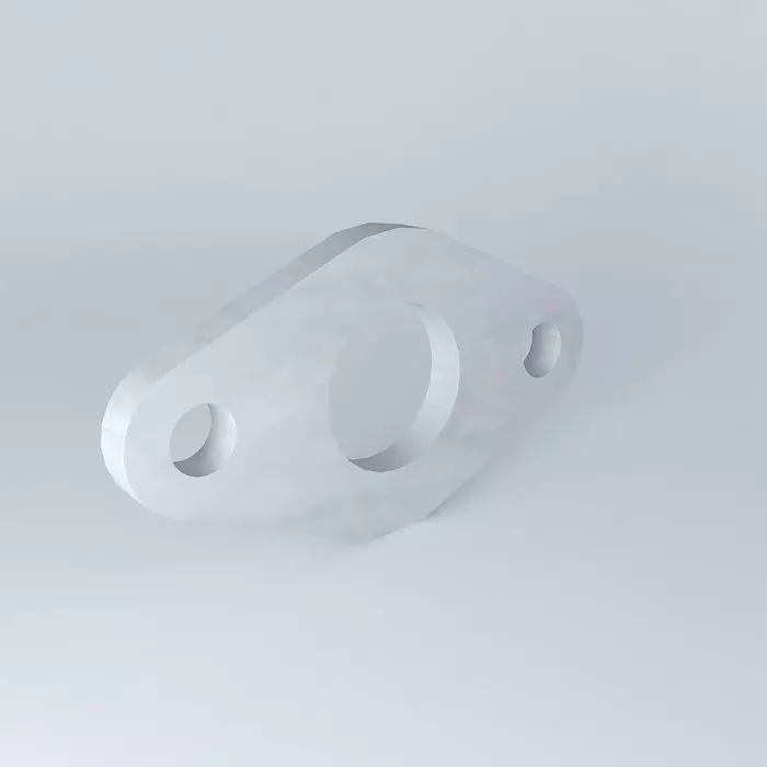 Cylinder mounting flange ISO 6432 diameter 8 and 10 mm Free 3D model_0