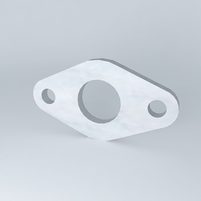 Cylinder mounting flange ISO 6432 diameter 8 and 10 mm Free 3D model_1