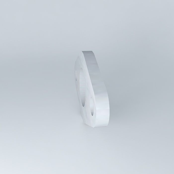 Cylinder mounting flange ISO 6432 diameter 8 and 10 mm Free 3D model_2