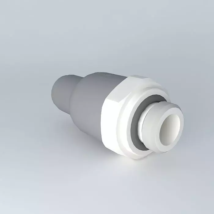 Check exhaust fitting cylindrical male G1 8 diameter 6 Free 3D model