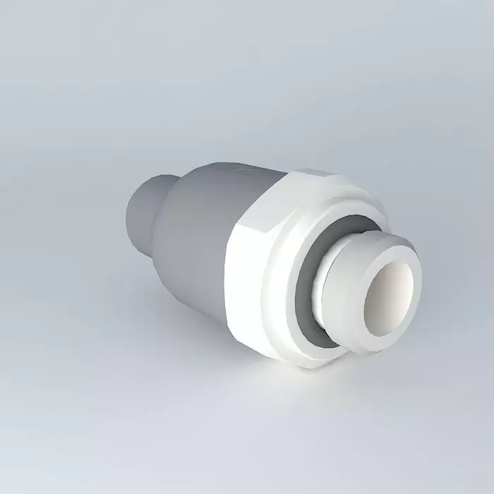 Check exhaust fitting cylindrical male G1 8 diameter 4 Free 3D model