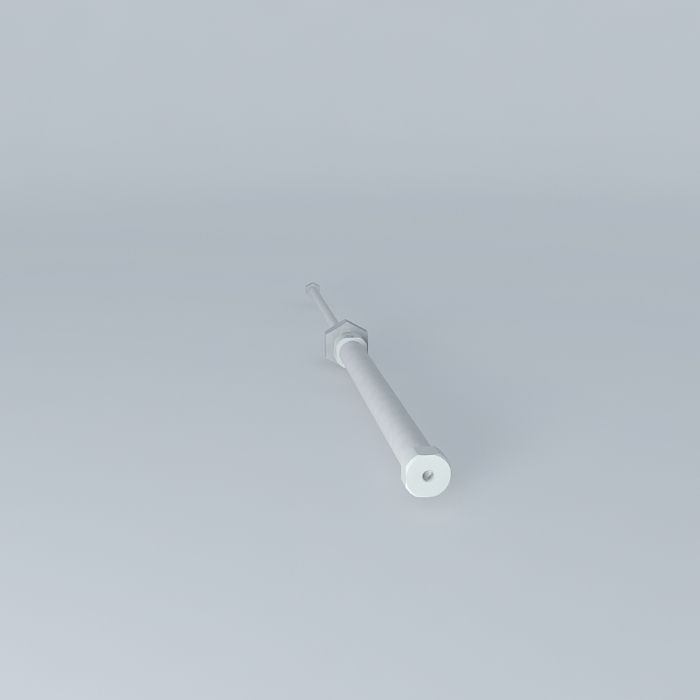 ISO 6432 cylinder diameter 12 mm flat back. Free 3D model_2