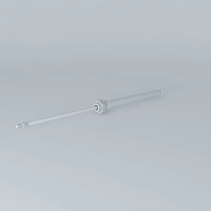 ISO 6432 cylinder diameter 12 mm flat back. Free 3D model_0