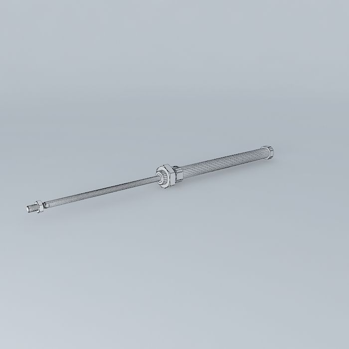 ISO 6432 cylinder diameter 12 mm flat back. Free 3D model_3