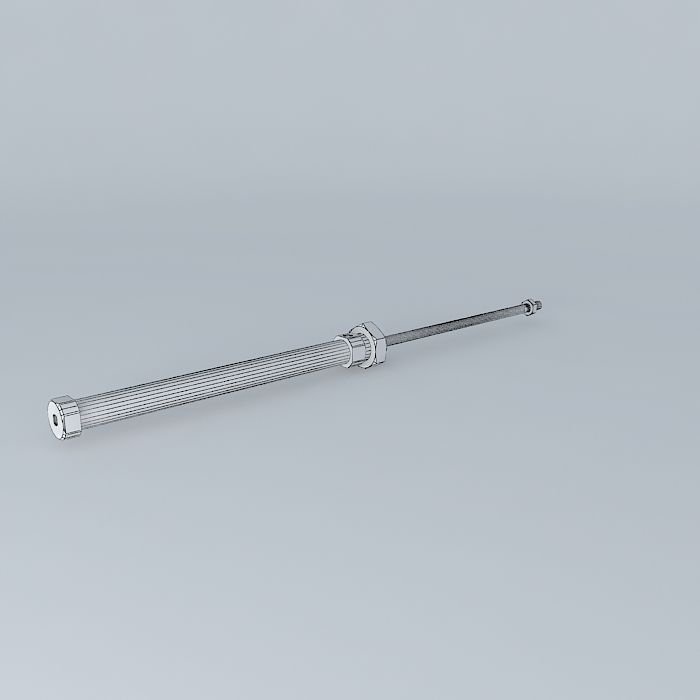 ISO 6432 cylinder diameter 12 mm flat back. Free 3D model_4