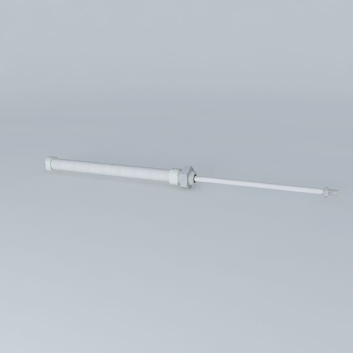 ISO 6432 cylinder diameter 12 mm flat back. Free 3D model_1