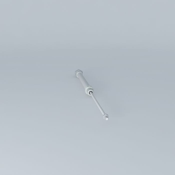 ISO 6432 cylinder diameter 10 mm through rod. Free 3D model_2