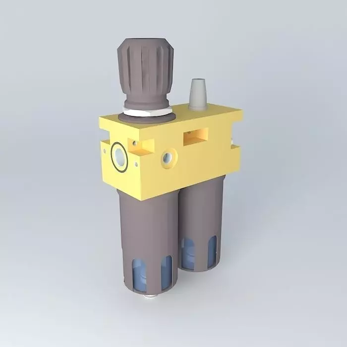 Filter regulator lubricator 3 8 preassembled Free 3D model_0