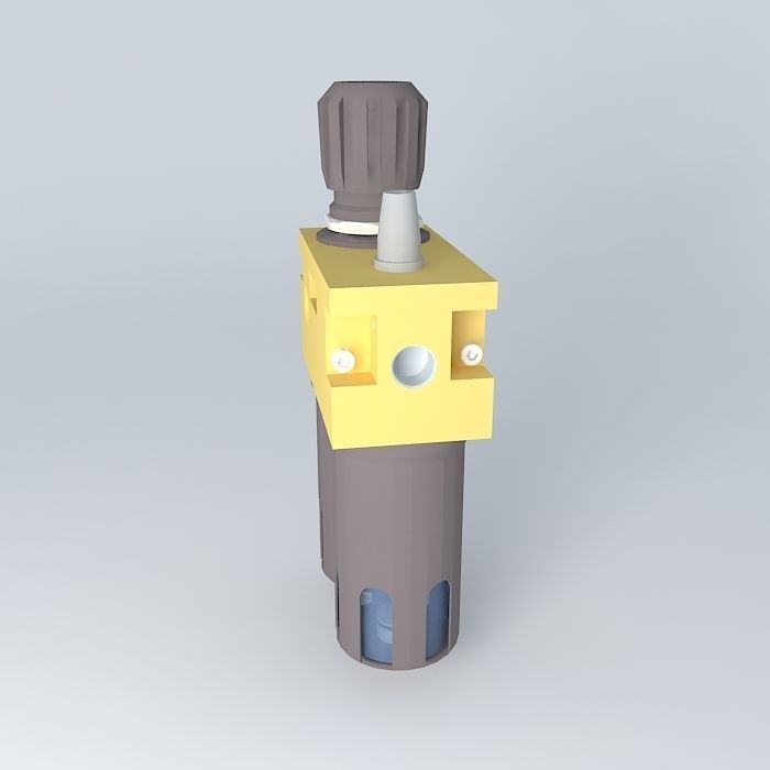 Filter regulator lubricator 3 8 preassembled Free 3D model_2