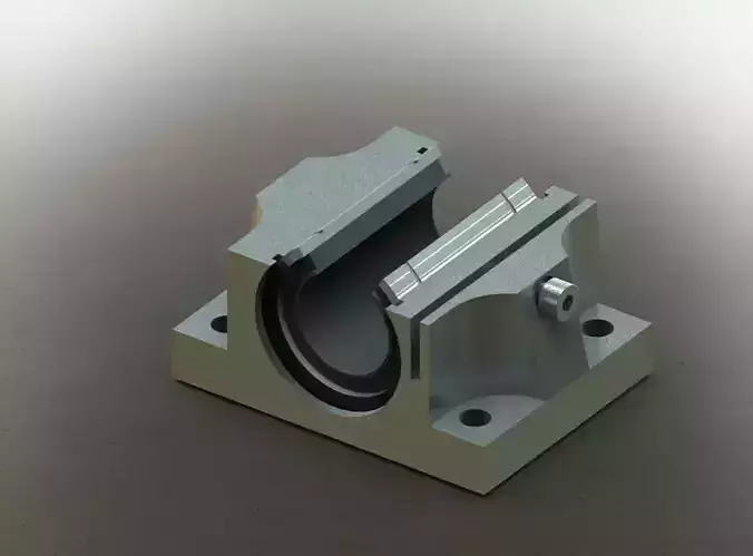 TBR20UU CNC Linear Ball Bearing Support Unit 20MM Free 3D model