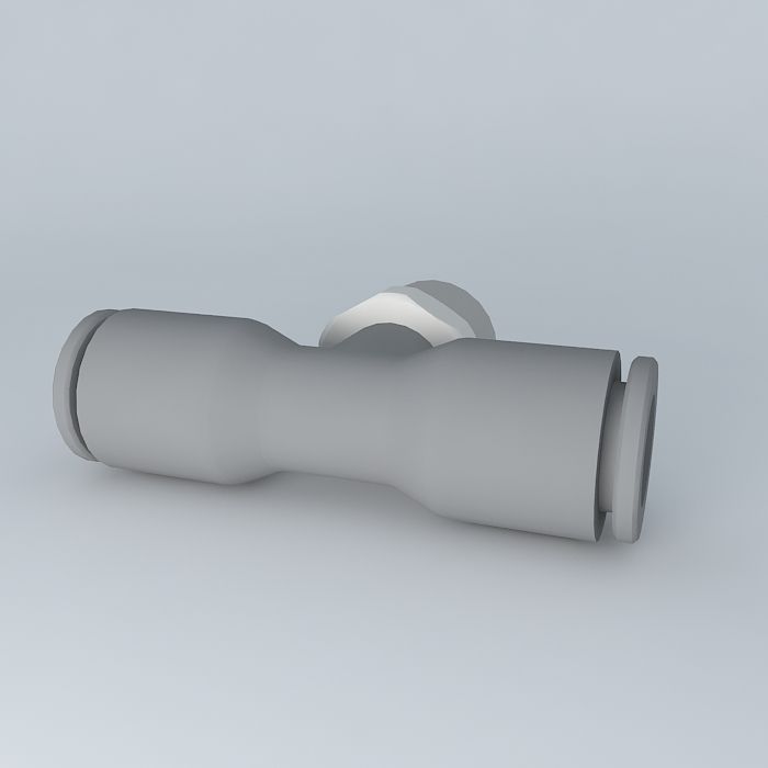 Tapered male stitching Tee diameter center 8  R1  4 Free 3D model_1