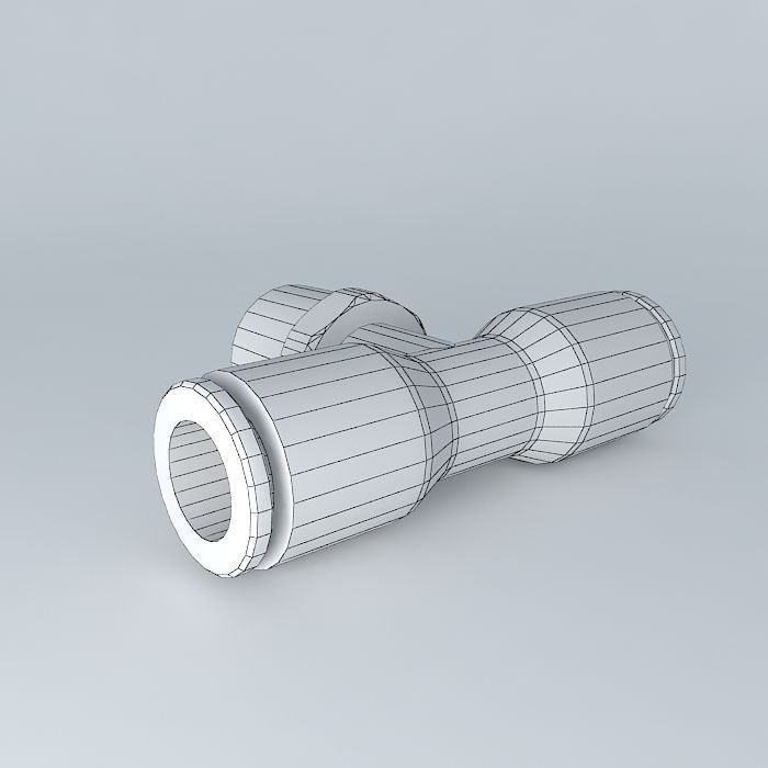 Tapered male stitching Tee diameter center 8  R1  4 Free 3D model_4