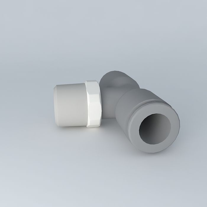 Tapered male stitching Tee diameter center 8  R1  4 Free 3D model_2