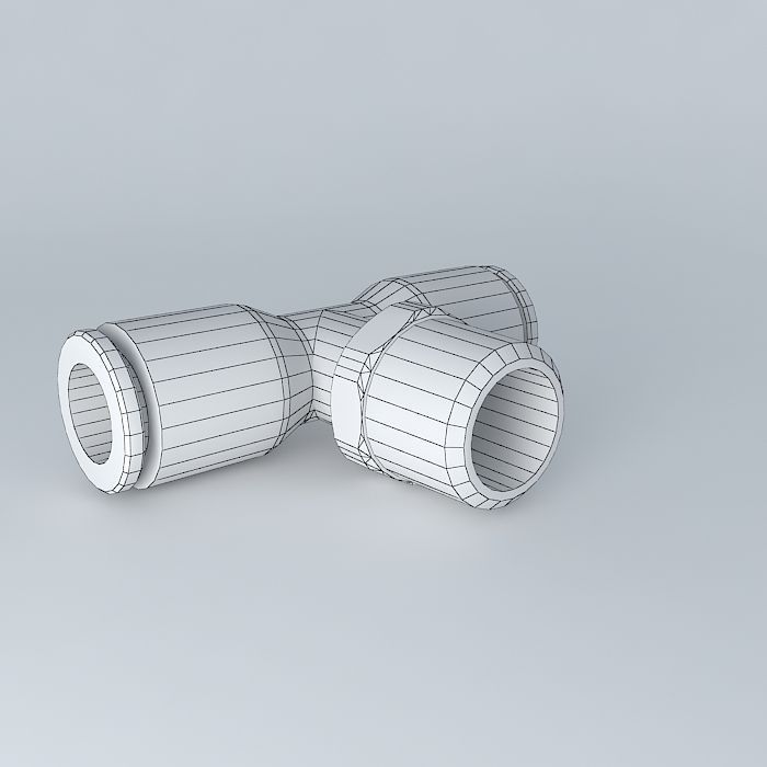 Tapered male stitching Tee diameter center 8  R1  4 Free 3D model_3