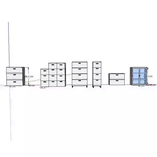Lateral and filing office cabinets Free 3D model